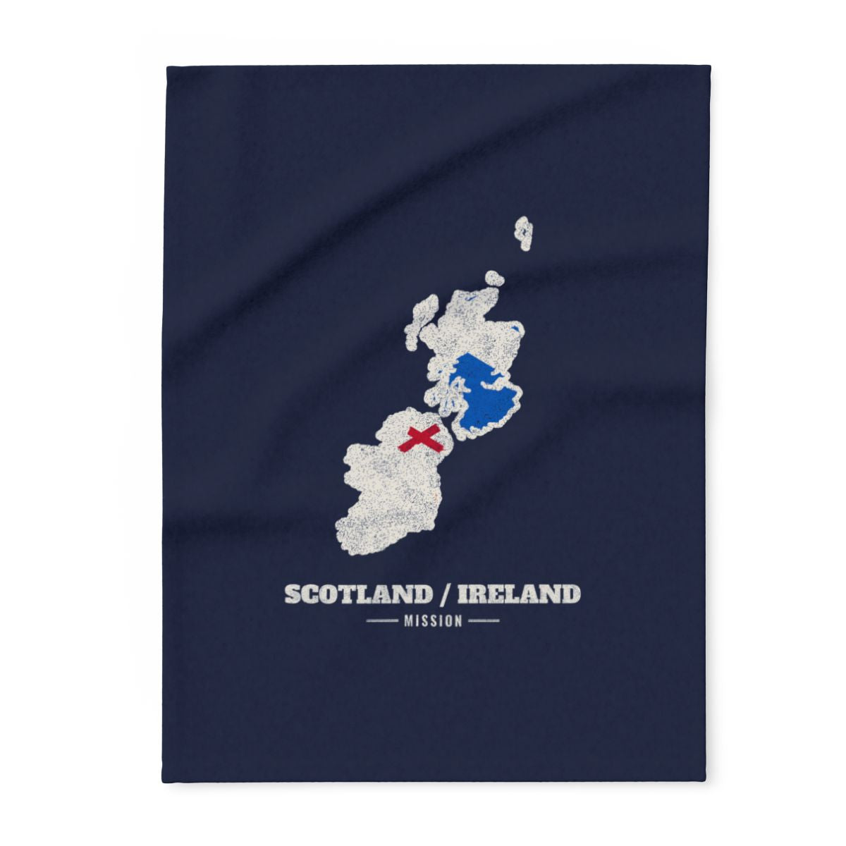 Scotland/Ireland Mission flag map fleece blanket by Weak Things