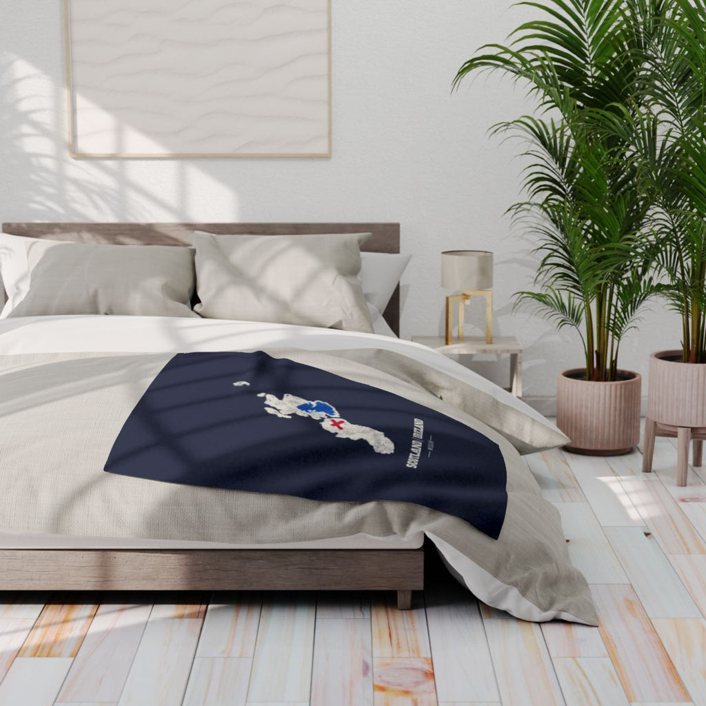 Scotland/Ireland Mission flag map fleece blanket by Weak Things view 3