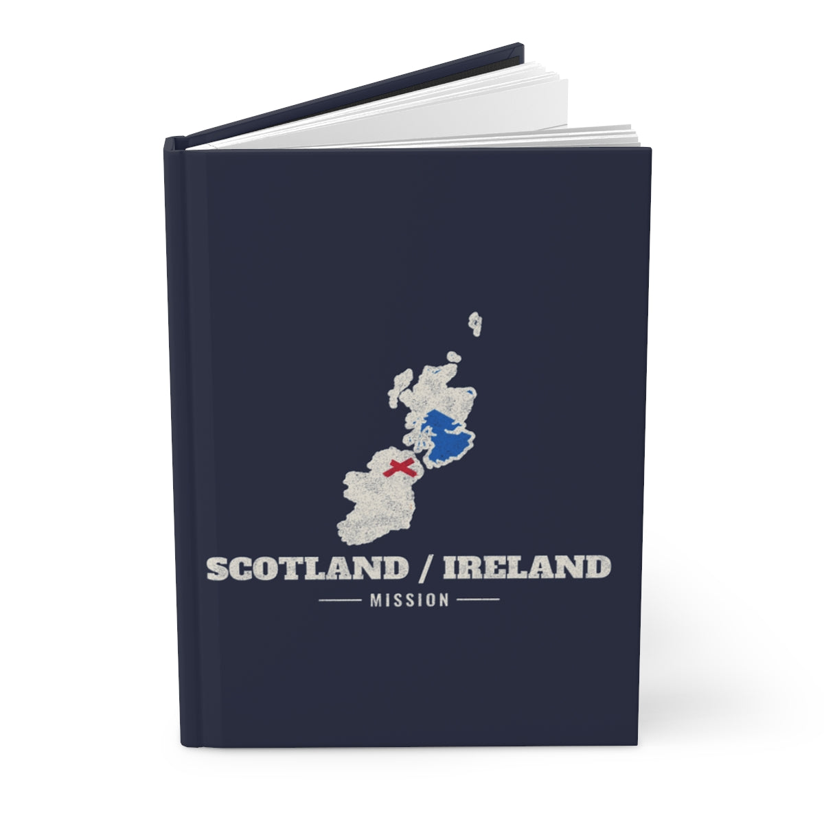 Scotland/Ireland Mission flag map journal by Weak Things view 3