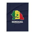 Senegal Dakar Mission flag map fleece blanket by Weak Things