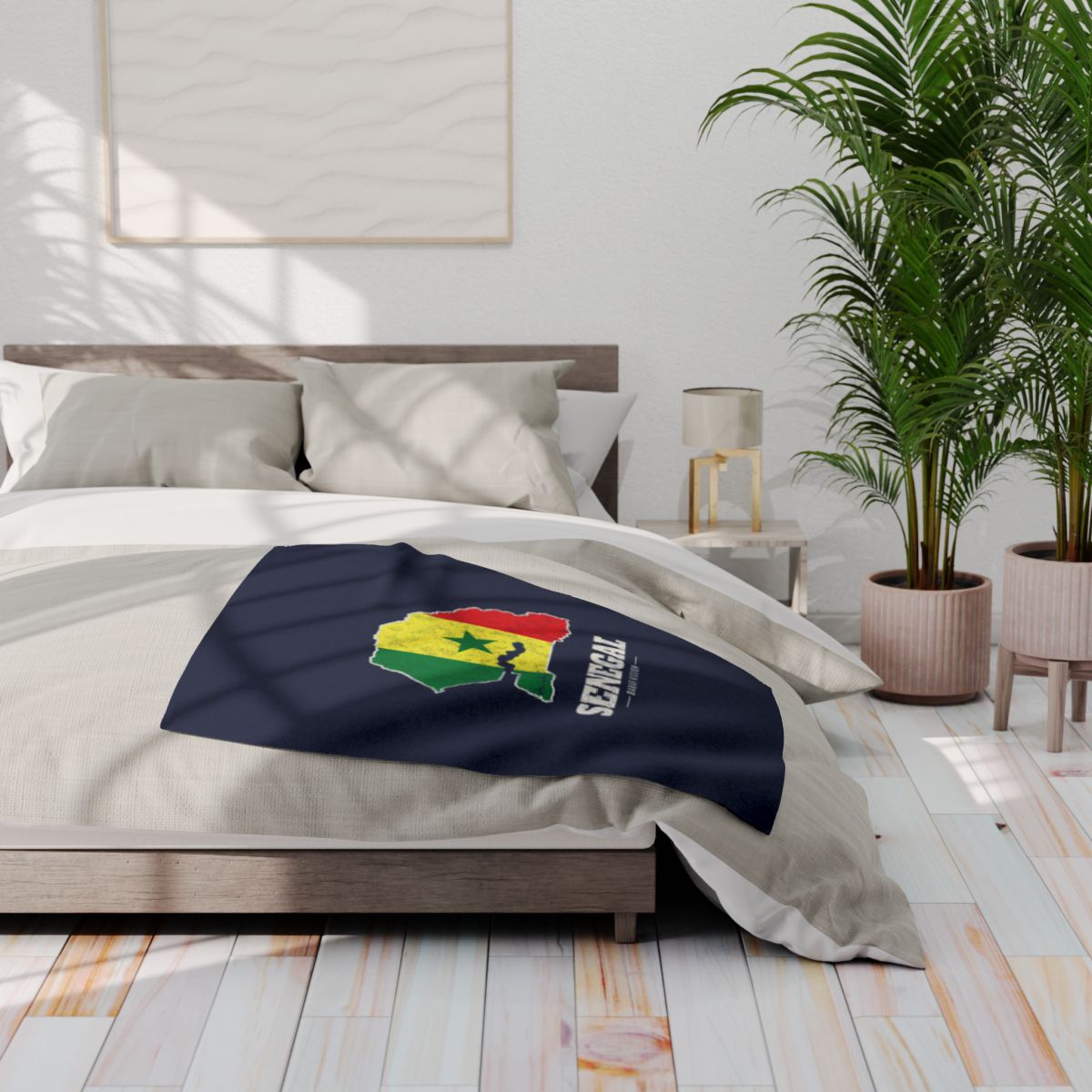 Senegal Dakar Mission flag map fleece blanket by Weak Things view 3