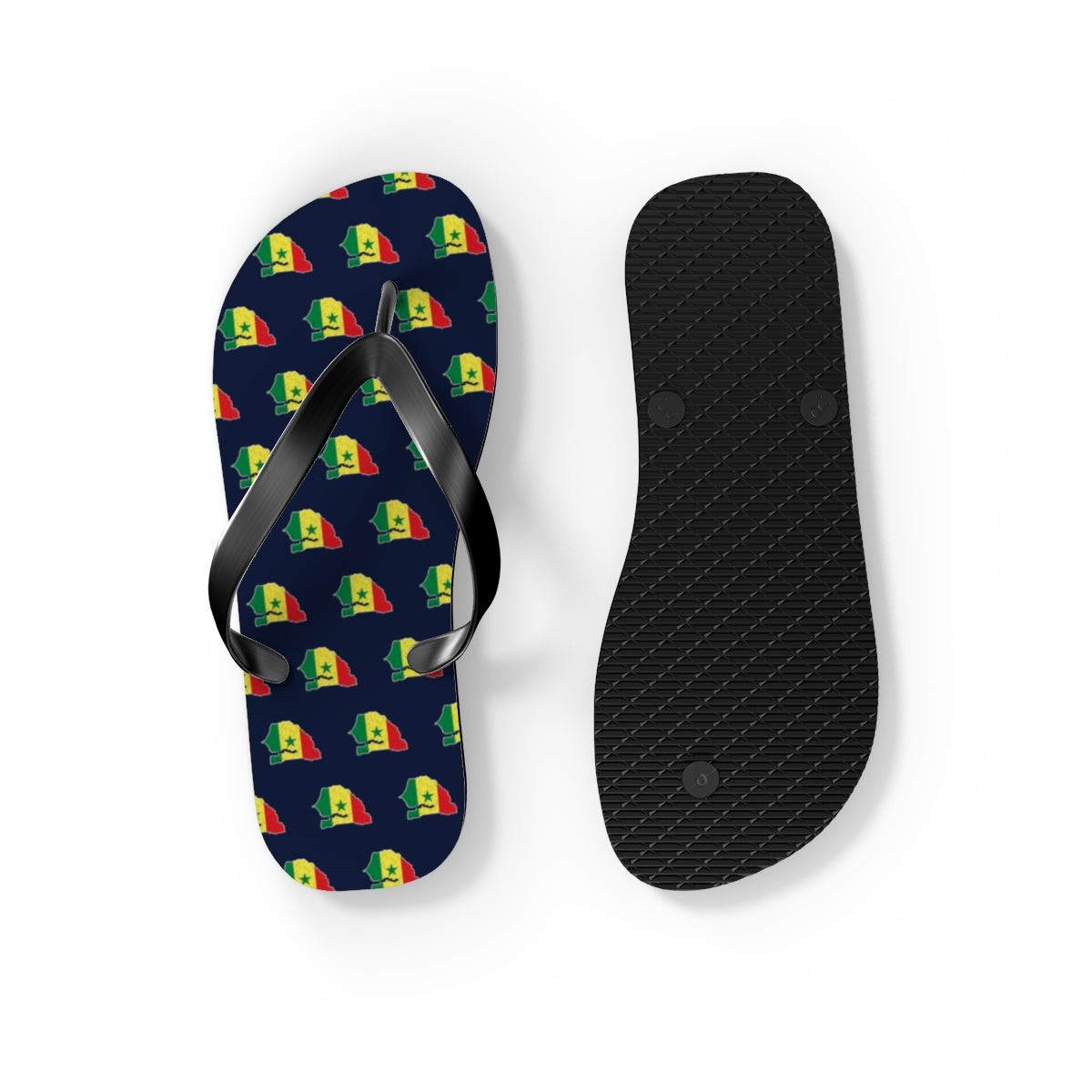 Senegal Mission flag map flip flops by Weak Things view 4