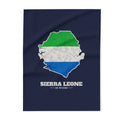 Sierra Leone Bo Mission flag map fleece blanket by Weak Things