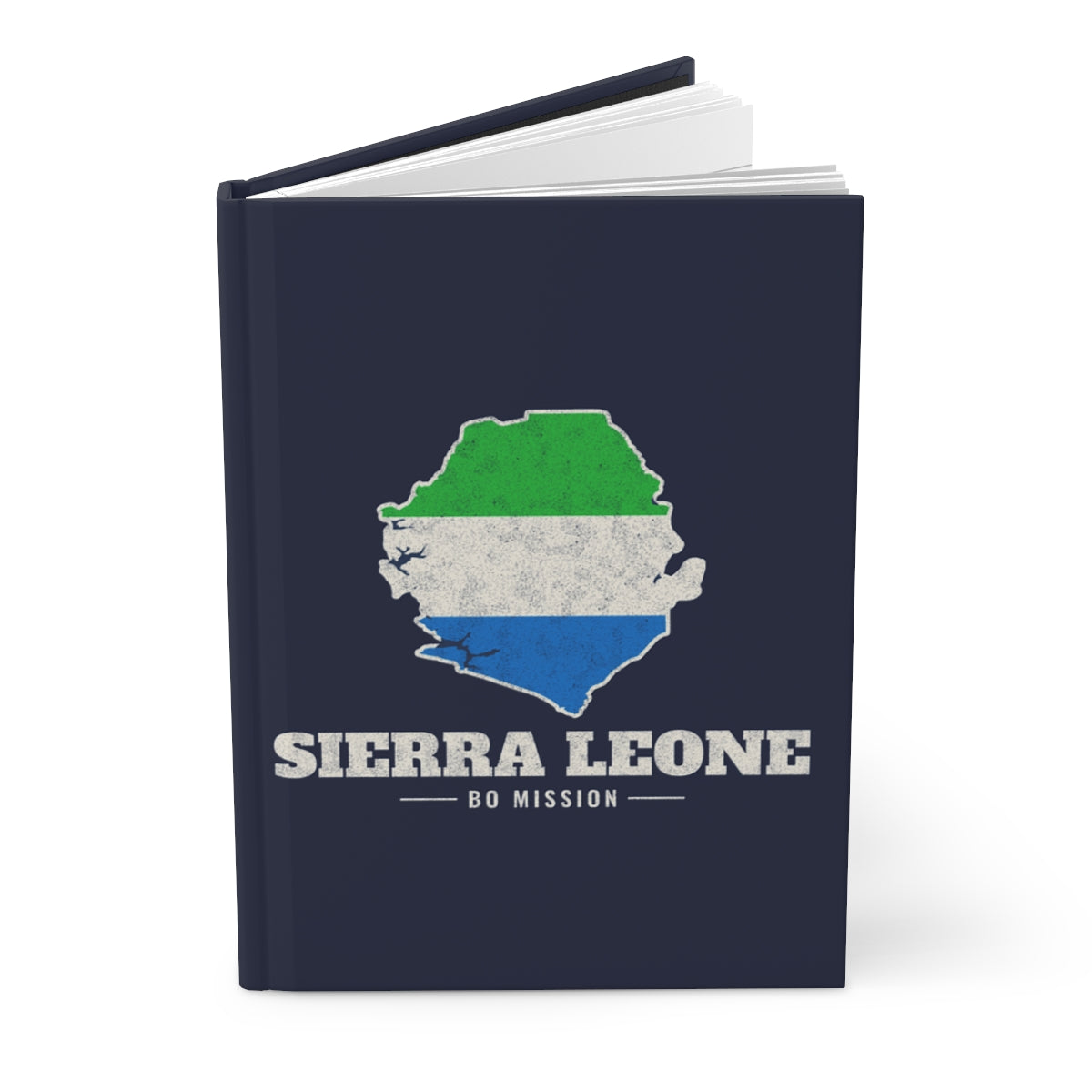 Sierra Leone Bo Mission flag map journal by Weak Things view 3