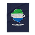 Sierra Leone Freetown Mission flag map fleece blanket by Weak Things