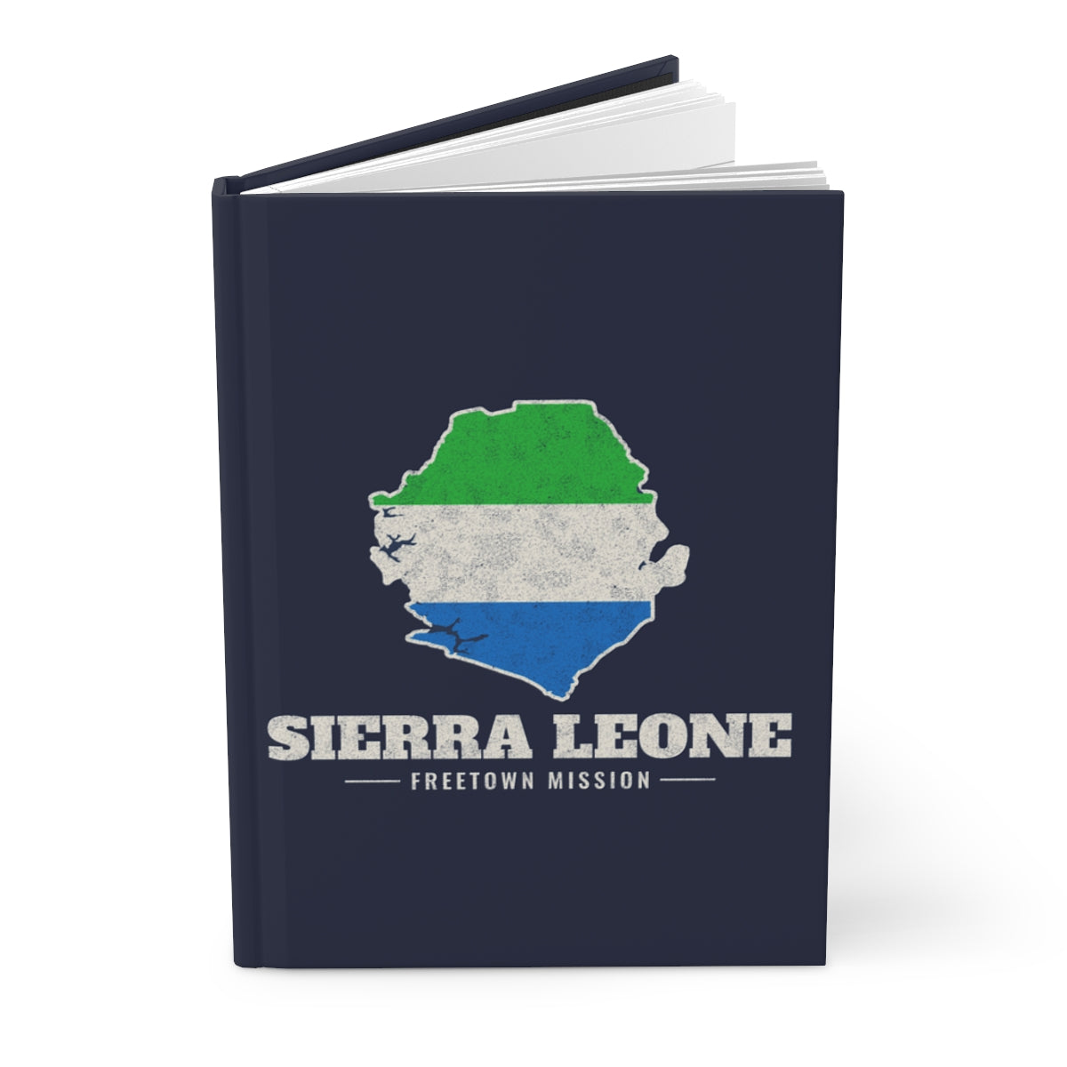 Sierra Leone Freetown Mission flag map journal by Weak Things view 3