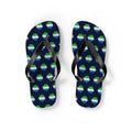 Sierra Leone Mission flag map flip flops by Weak Things view 2