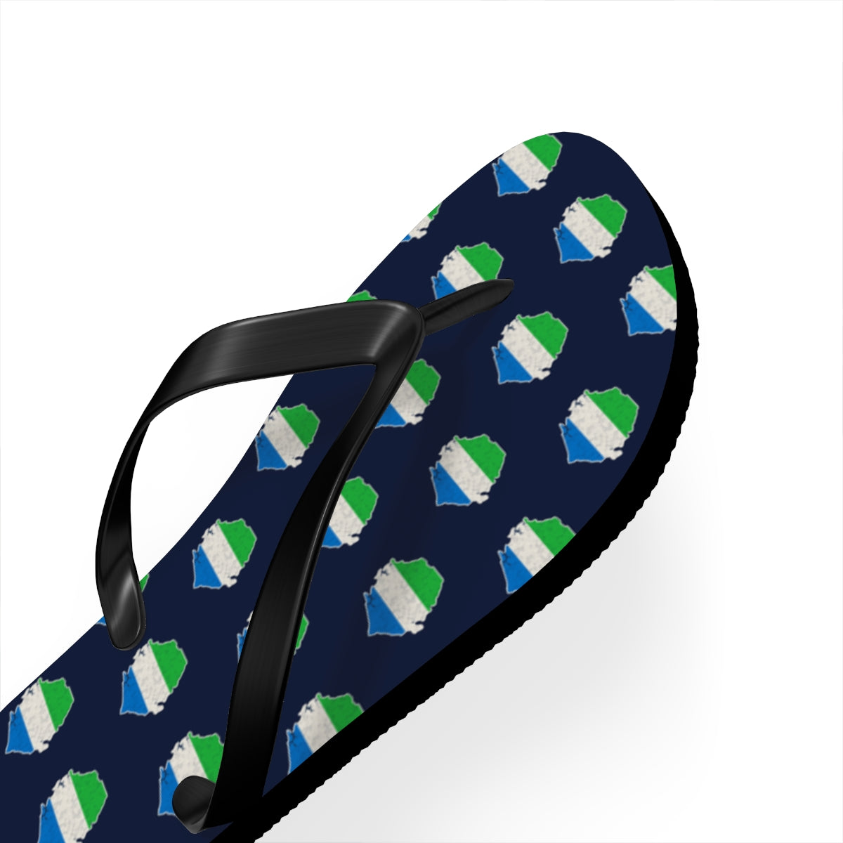 Sierra Leone Mission flag map flip flops by Weak Things view 3