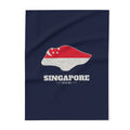 Singapore Mission flag map fleece blanket by Weak Things