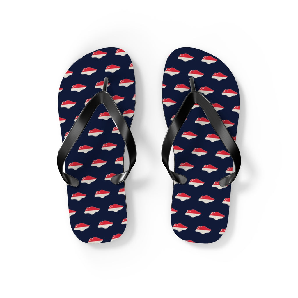 Singapore Mission flag map flip flops by Weak Things view 2