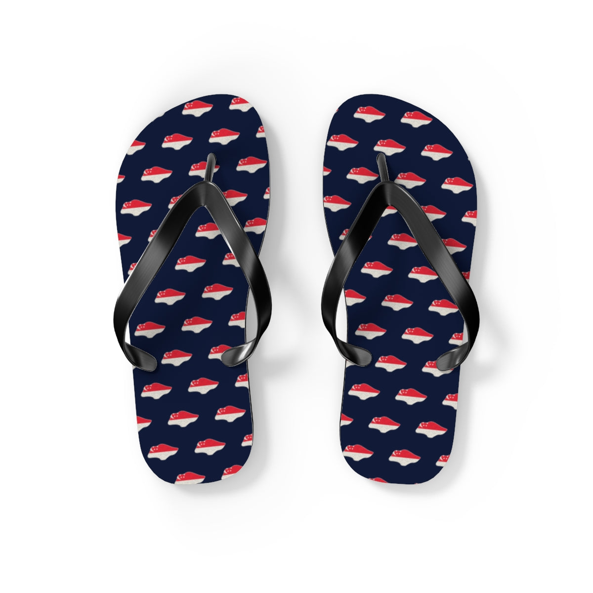 Singapore Mission flag map flip flops by Weak Things view 2
