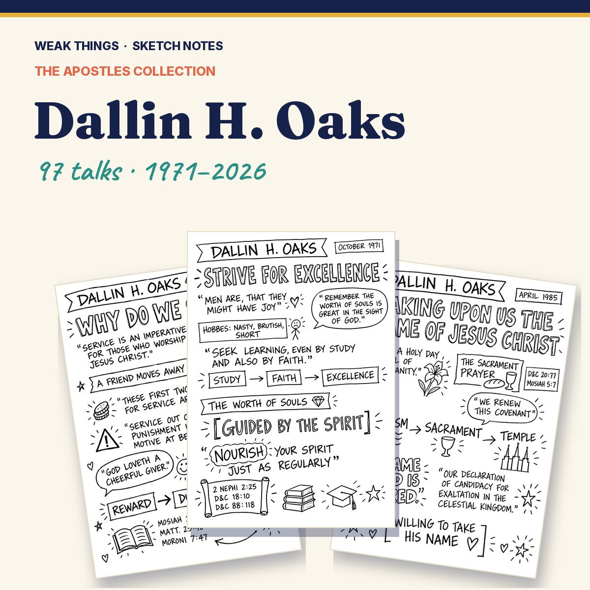 Dallin H. Oaks: Every Conference Talk in Sketch Notes cover