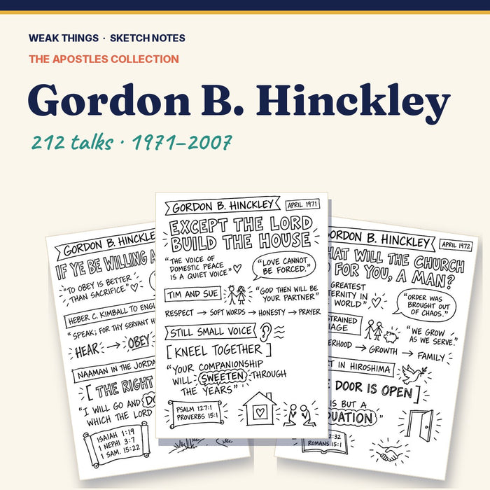 Gordon B. Hinckley: Every Conference Talk in Sketch Notes