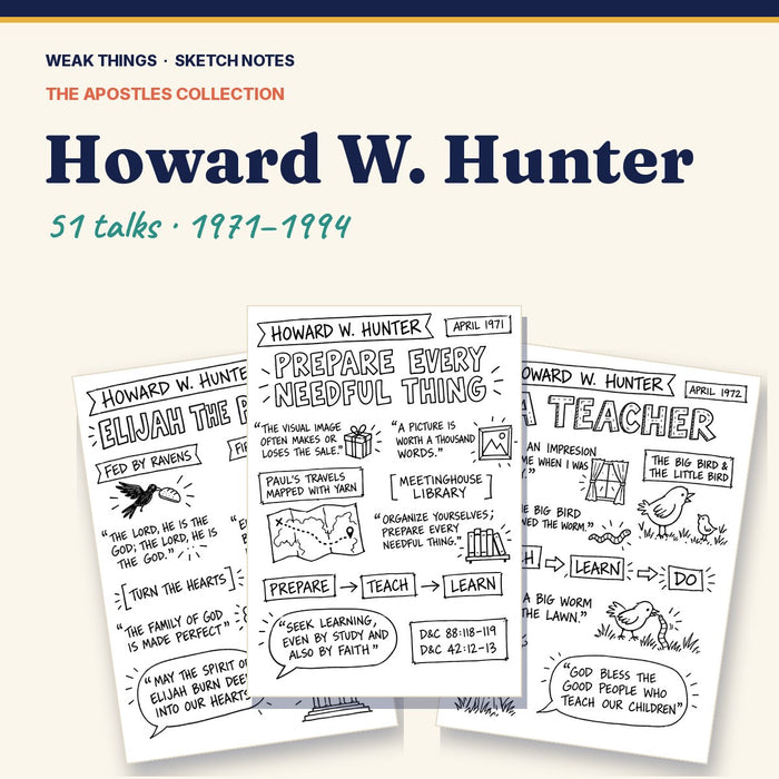 Howard W. Hunter: Every Conference Talk in Sketch Notes