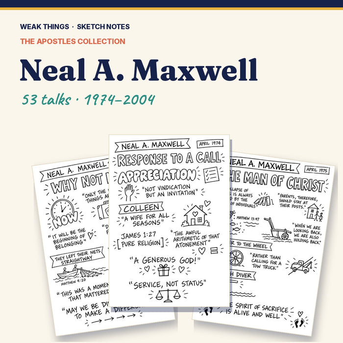 Neal A. Maxwell: Every Conference Talk in Sketch Notes