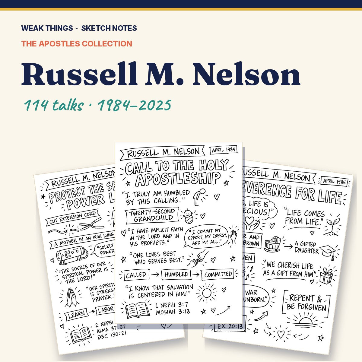 Russell M. Nelson: Every Conference Talk in Sketch Notes cover
