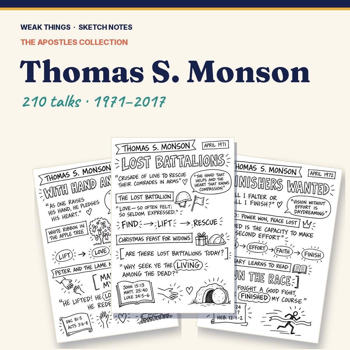 Thomas S. Monson: Every Conference Talk in Sketch Notes cover