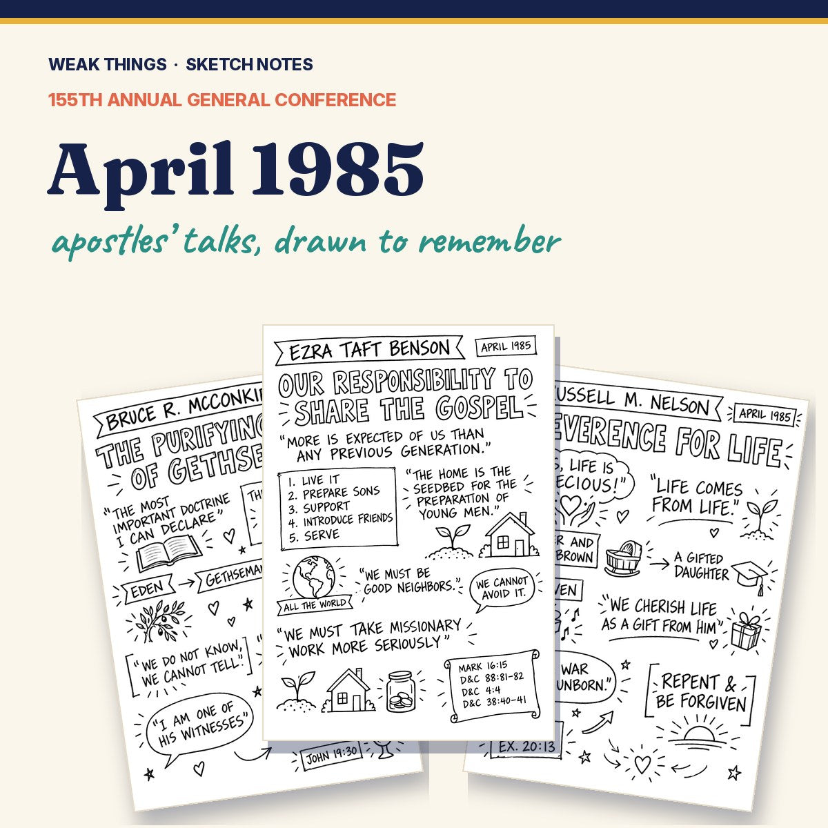 April 1985 General Conference Sketch Notes cover