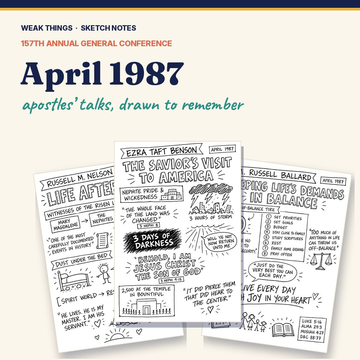 April 1987 General Conference Sketch Notes cover