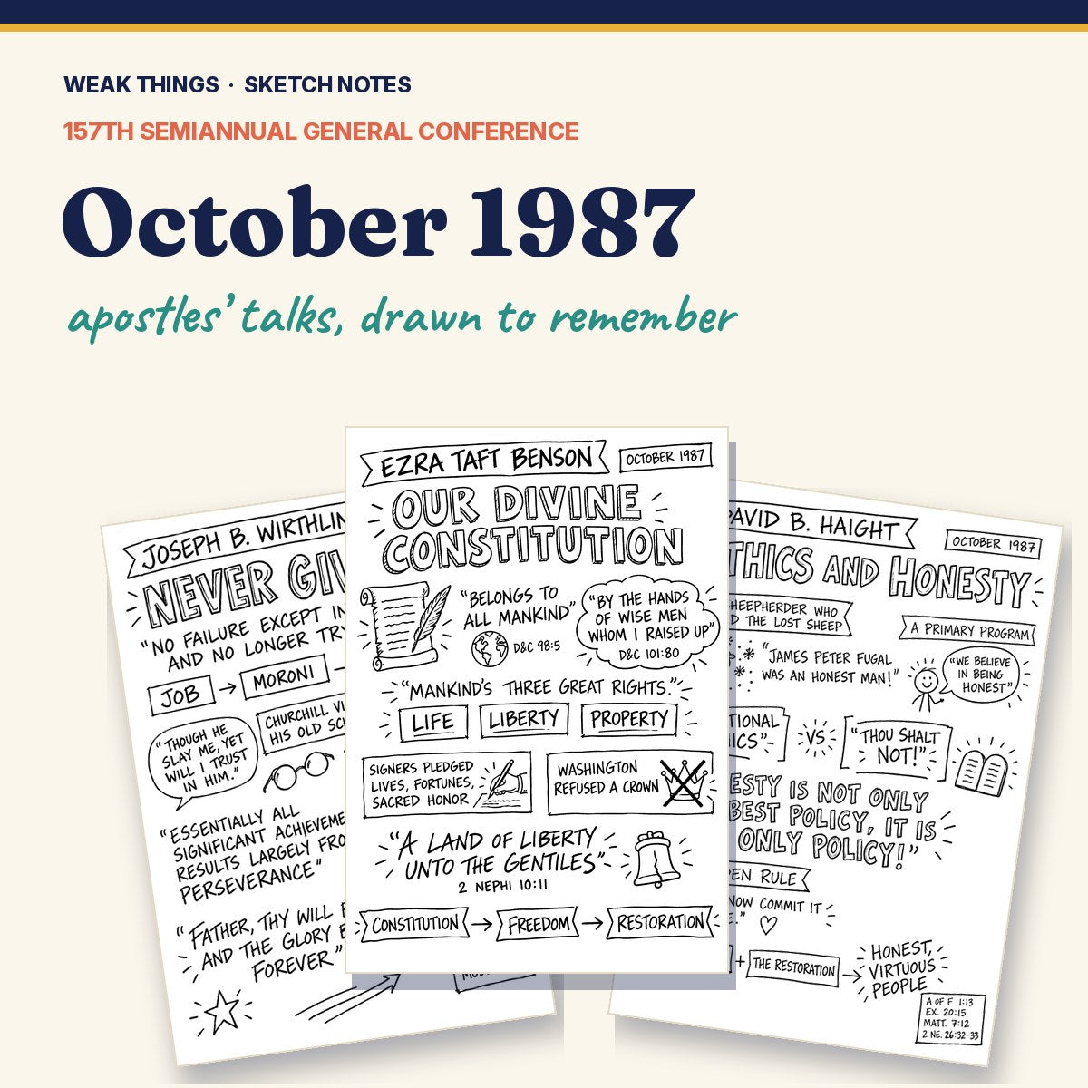 October 1987 General Conference Sketch Notes cover