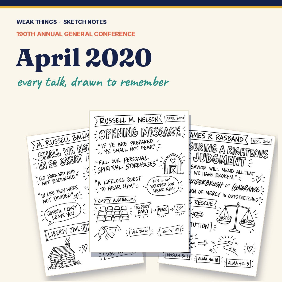 April 2020 General Conference Sketch Notes cover