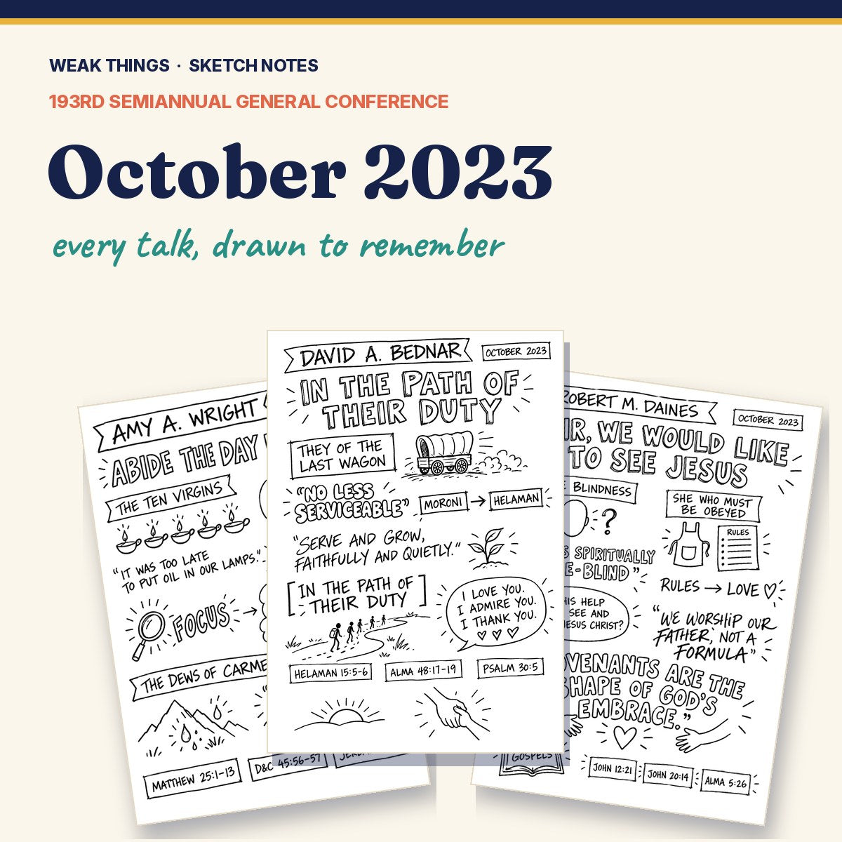 October 2023 General Conference Sketch Notes cover