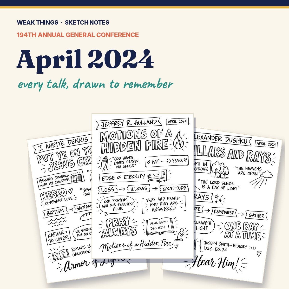 April 2024 General Conference Sketch Notes cover