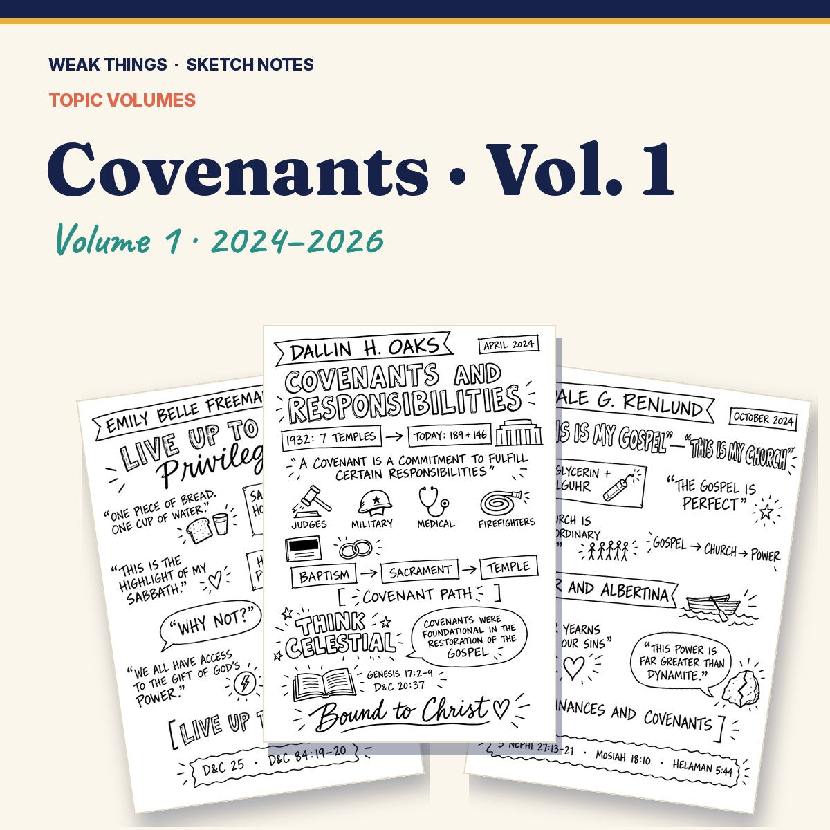Covenants, Volume 1: 25 Conference Talks in Sketch Notes cover