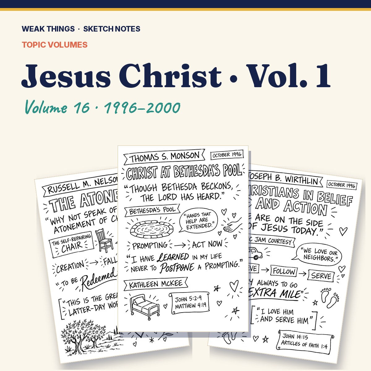 Jesus Christ, Volume 16: 25 Conference Talks in Sketch Notes cover
