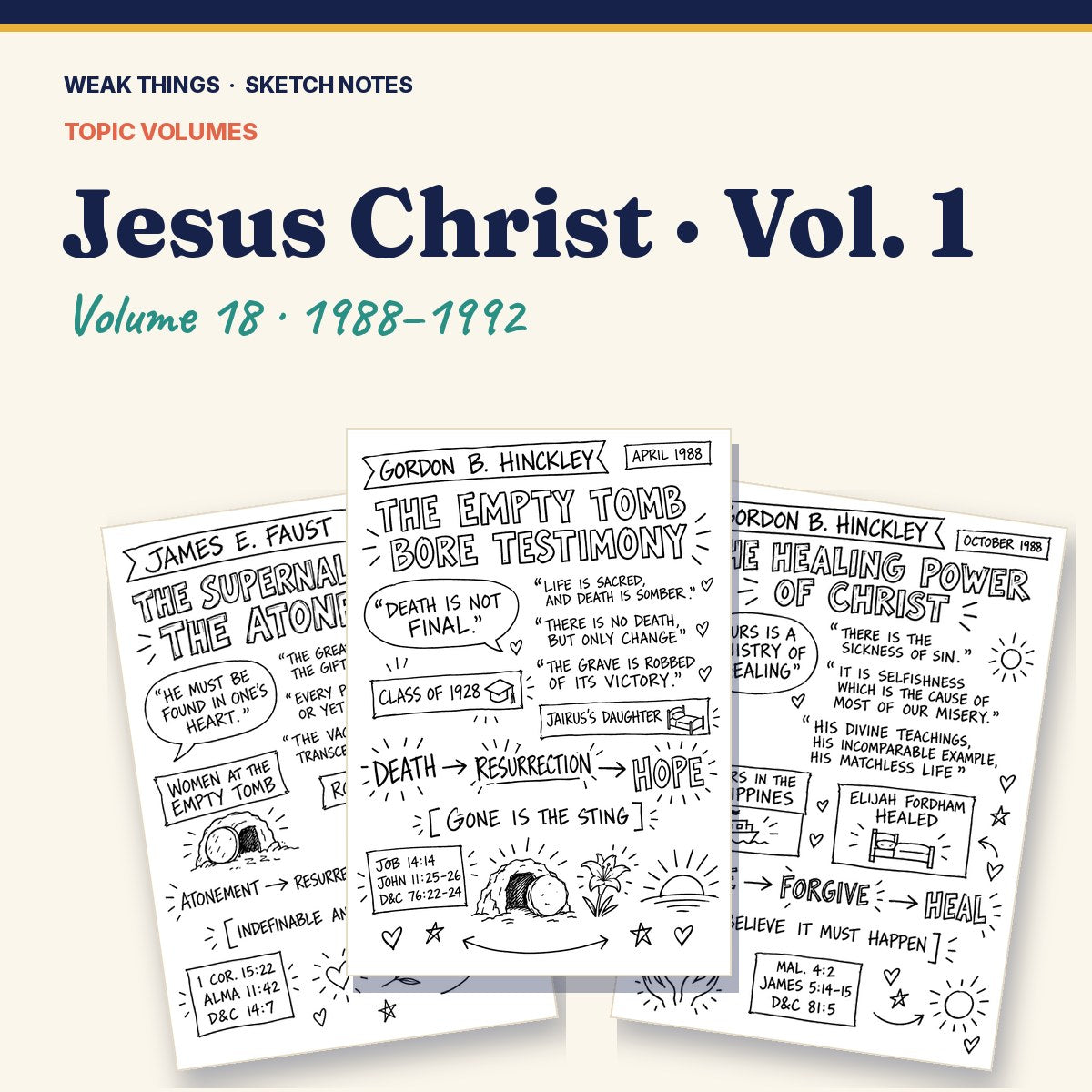 Jesus Christ, Volume 18: 25 Conference Talks in Sketch Notes cover