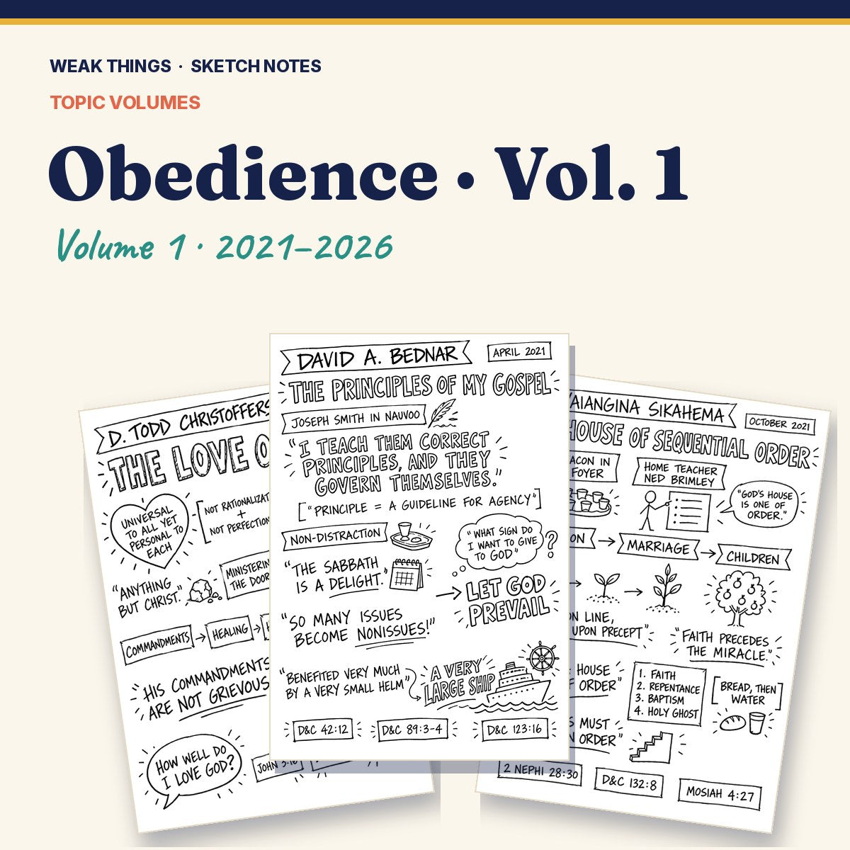 Obedience, Volume 1: 25 Conference Talks in Sketch Notes cover
