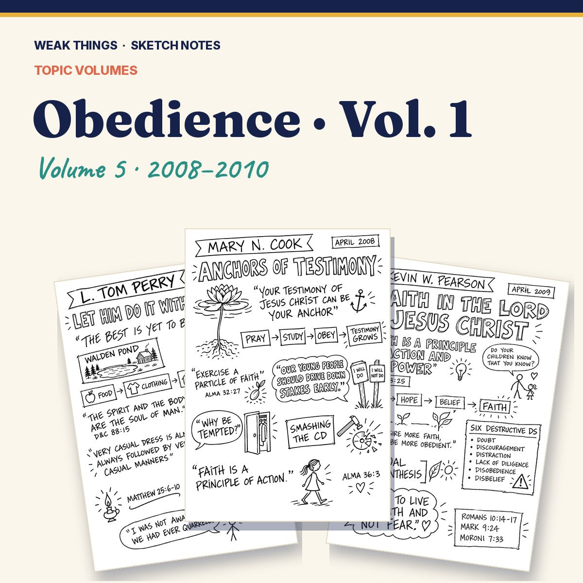Obedience, Volume 5: 25 Conference Talks in Sketch Notes cover