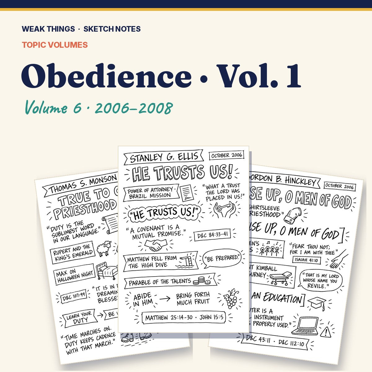 Obedience, Volume 6: 25 Conference Talks in Sketch Notes cover