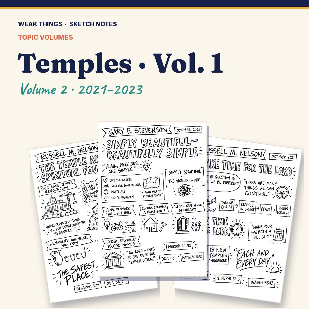 Temples, Volume 2: 25 Conference Talks in Sketch Notes cover