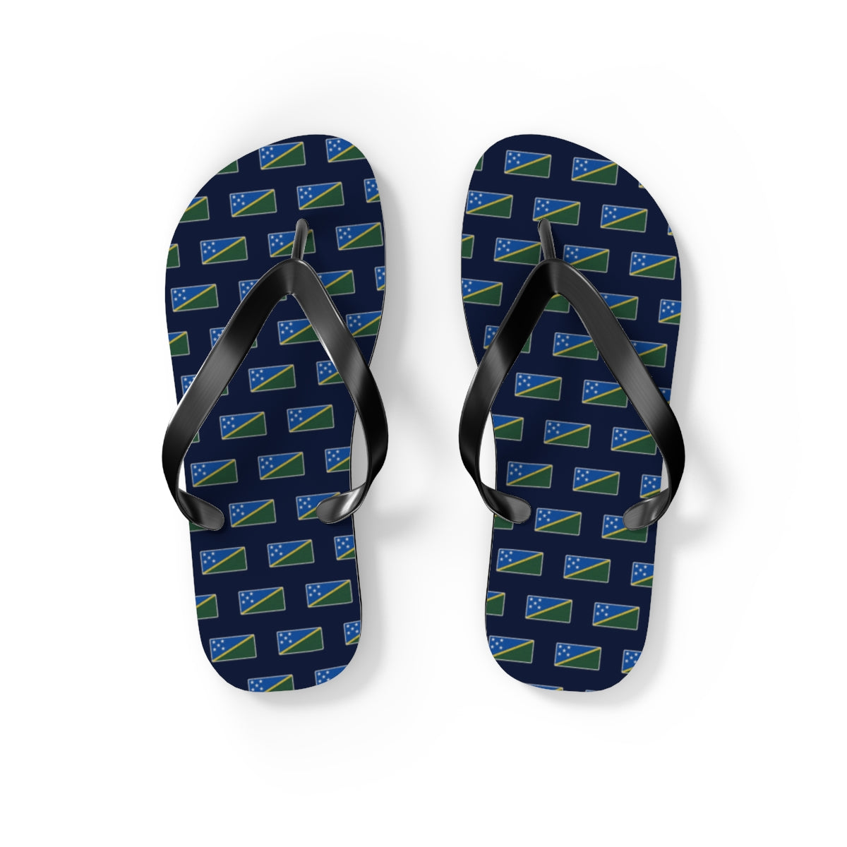 Solomon Islands Mission flag map flip flops by Weak Things view 2