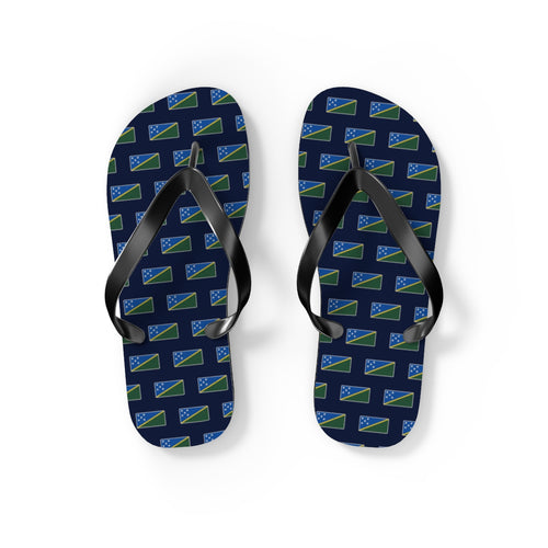 Solomon Islands Mission flag map flip flops by Weak Things view 2