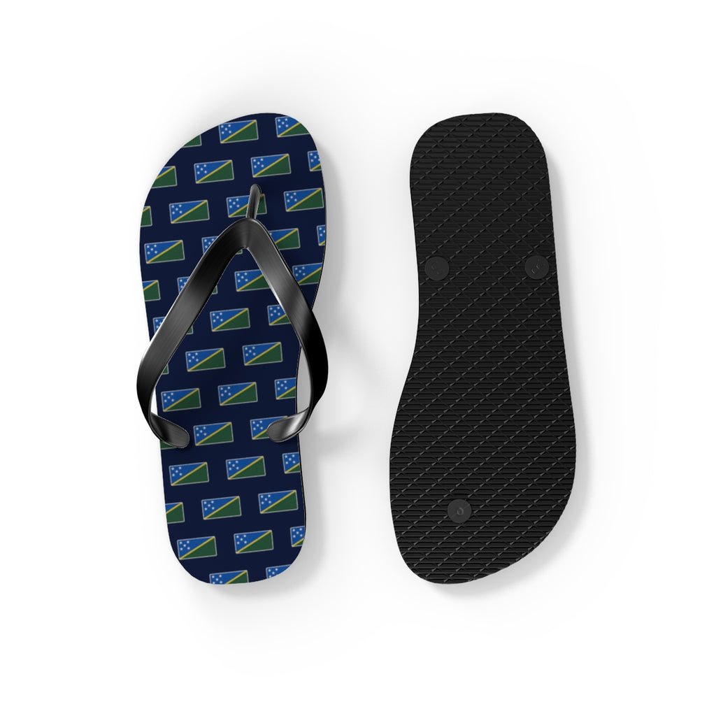 Solomon Islands Mission flag map flip flops by Weak Things view 4