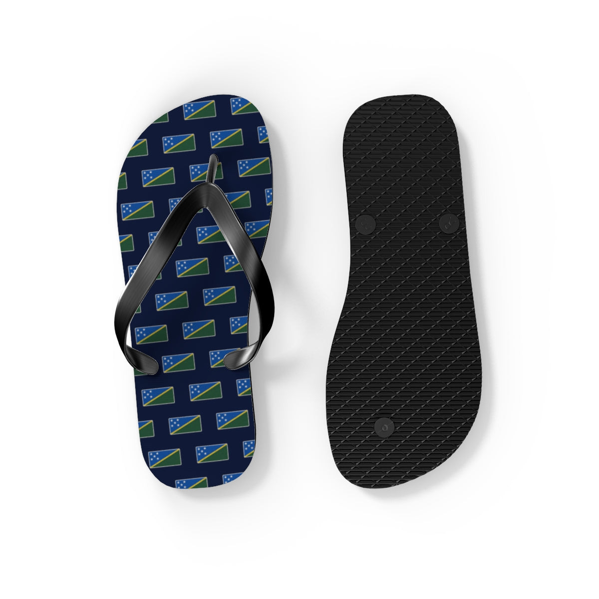 Solomon Islands Mission flag map flip flops by Weak Things view 4