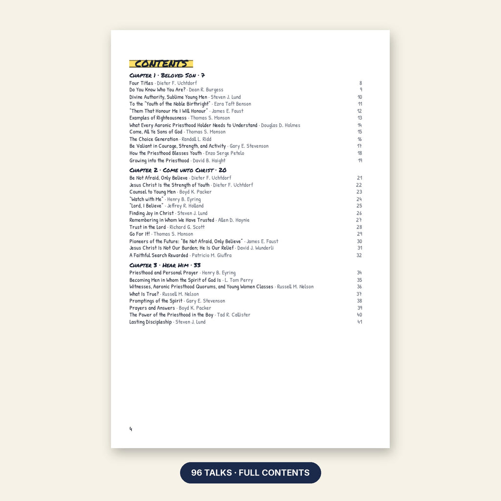 Sons of God contents page