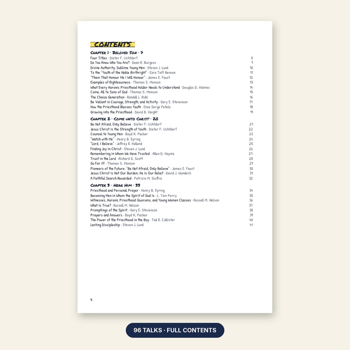 Sons of God contents page