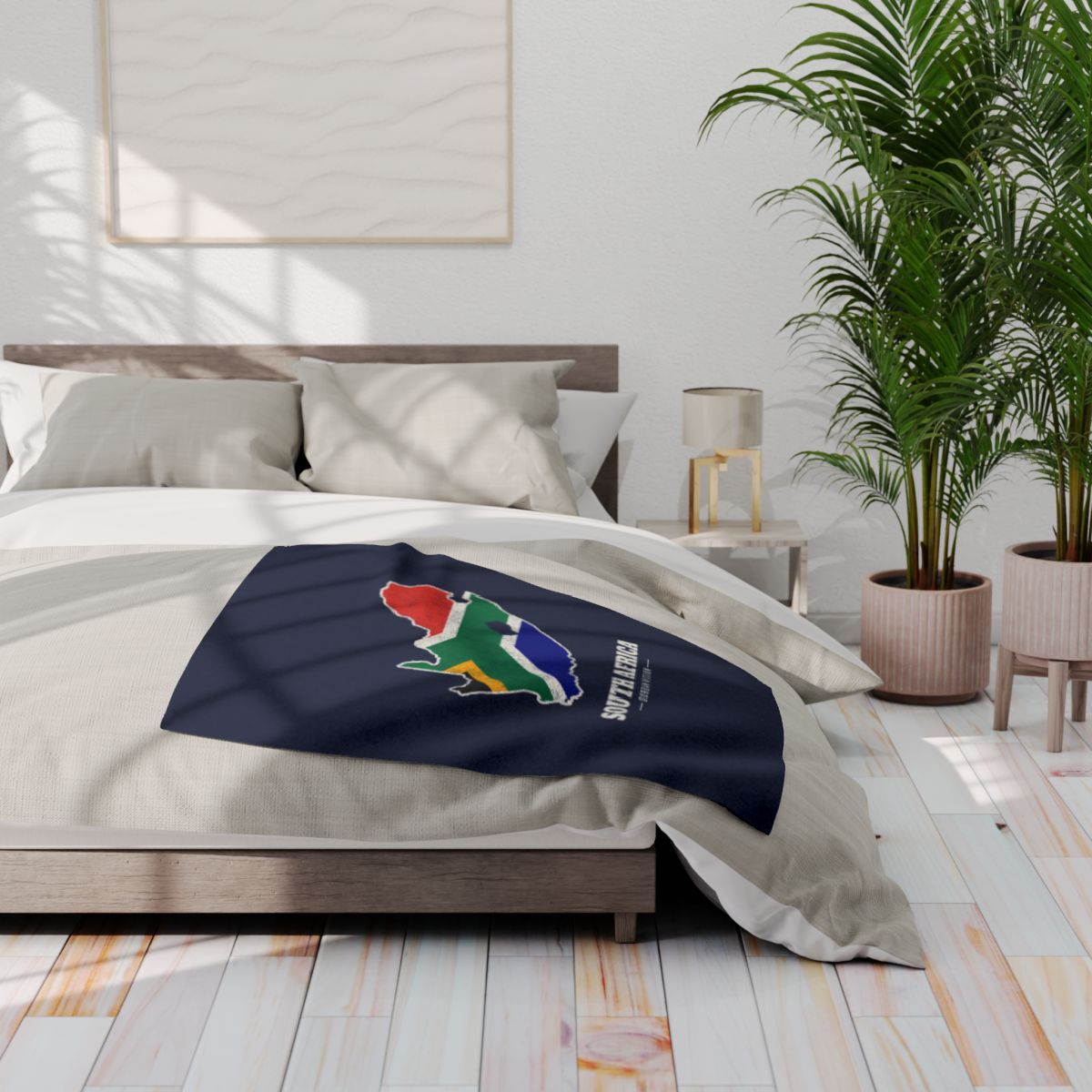 South Africa Durban Mission flag map fleece blanket by Weak Things view 3