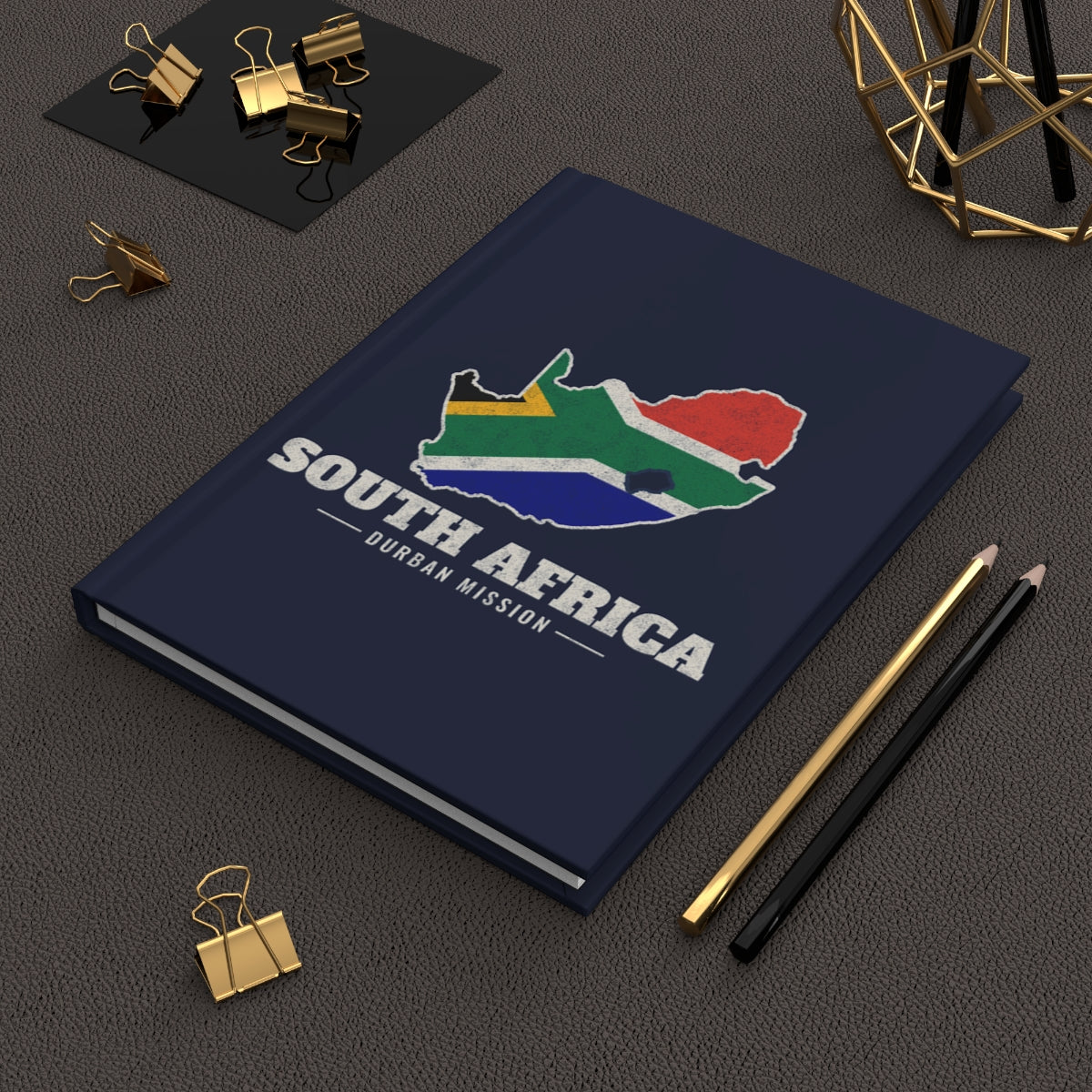 South Africa Durban Mission flag map journal by Weak Things view 2