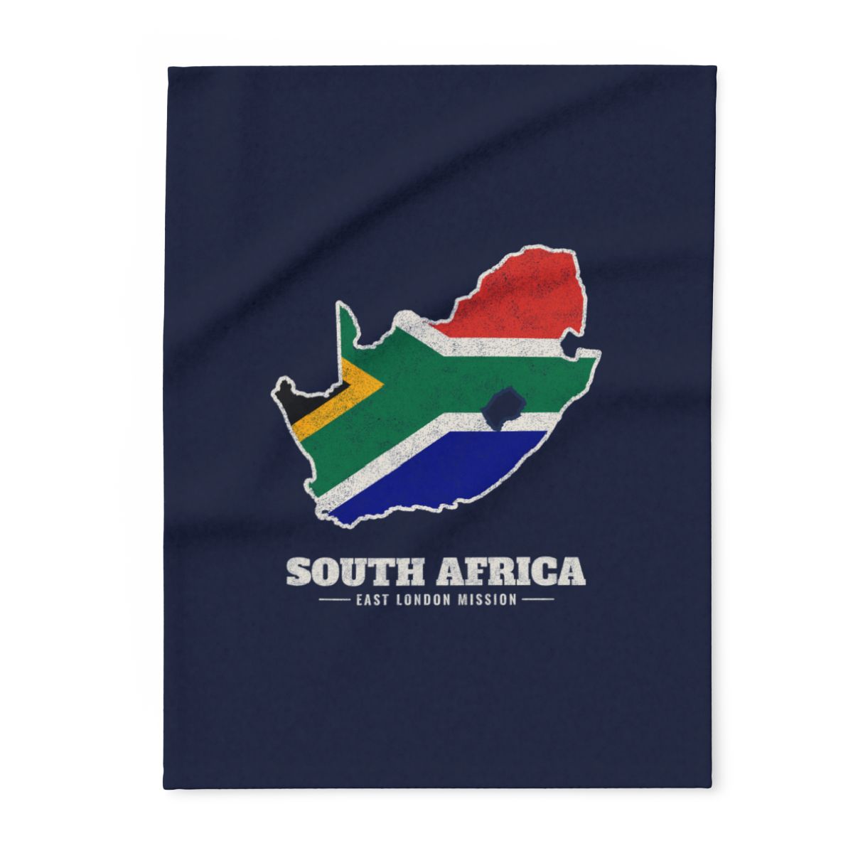 South Africa East London Mission flag map fleece blanket by Weak Things