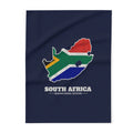 South Africa Johannesburg Mission flag map fleece blanket by Weak Things