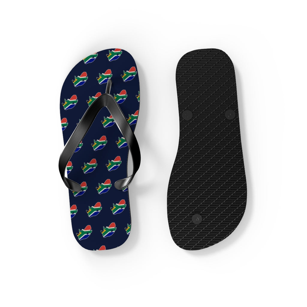 South Africa Mission flag map flip flops by Weak Things view 4
