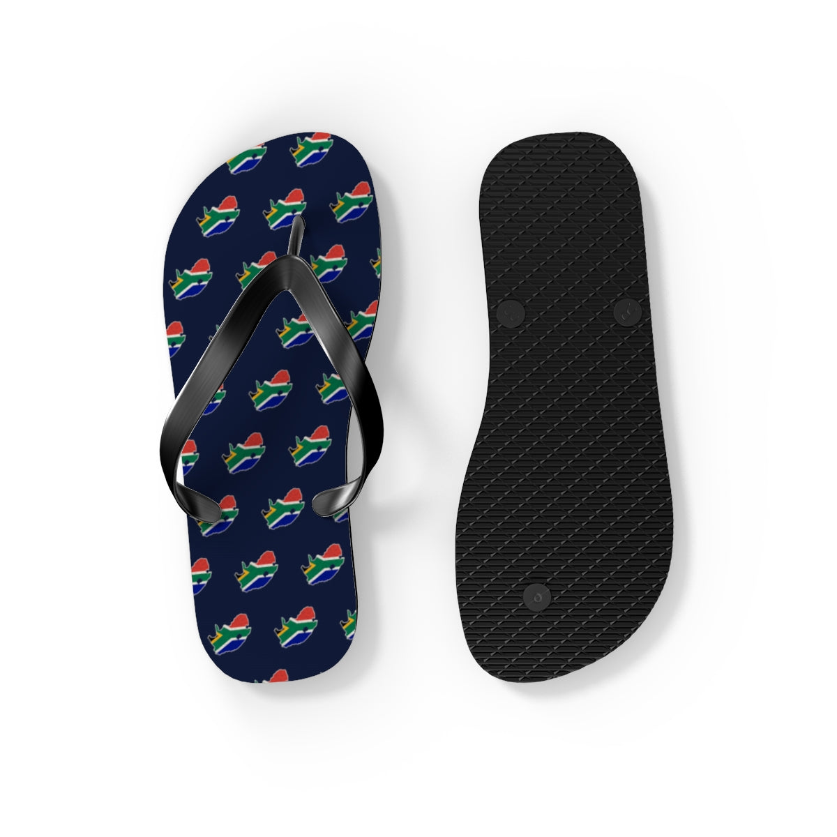 South Africa Mission flag map flip flops by Weak Things view 4