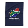 South Africa Pretoria Mission flag map fleece blanket by Weak Things