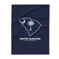 South Carolina Charleston Mission flag map fleece blanket by Weak Things