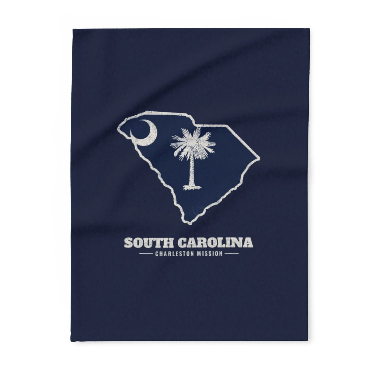 South Carolina Charleston Mission flag map fleece blanket by Weak Things