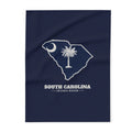 South Carolina Columbia Mission flag map fleece blanket by Weak Things